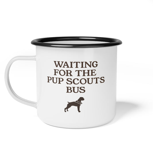 Pup Scouts Bus Enamel Camp Cup