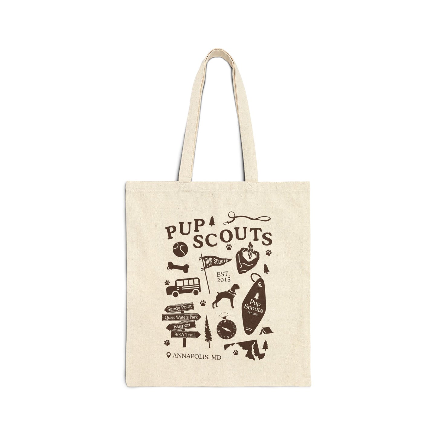 MD Pup Scouts Cotton Canvas Tote Bag