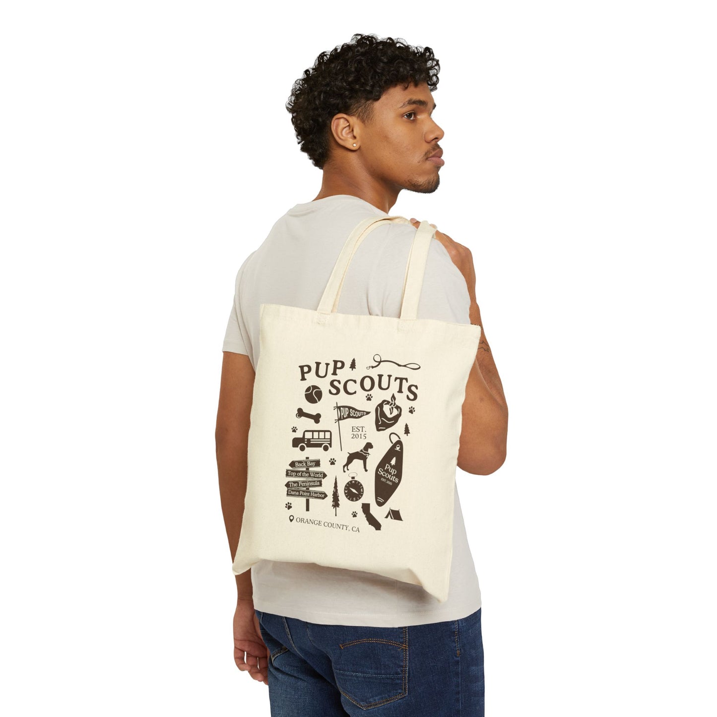 OC Pup Scouts Cotton Canvas Tote Bag