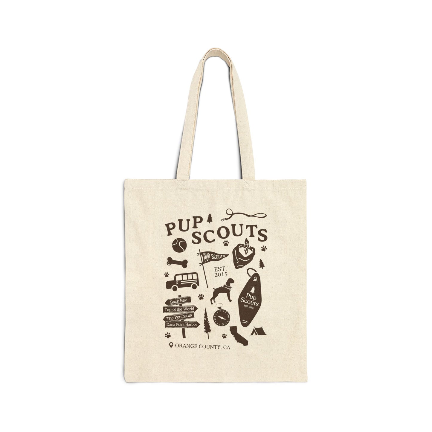 OC Pup Scouts Cotton Canvas Tote Bag